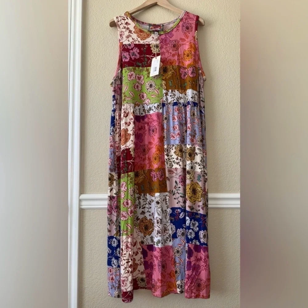 NEW w/ Tags Johnny Was Cosmo Easy Fit Tea Length Dress Size XL - Picture 3 of 10